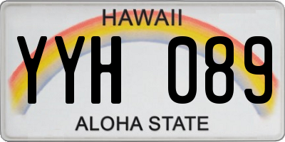 HI license plate YYH089