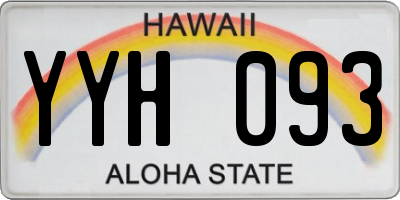 HI license plate YYH093