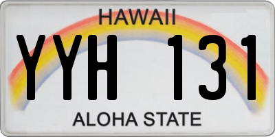 HI license plate YYH131