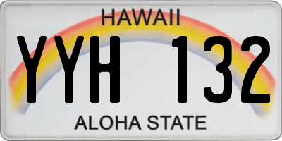 HI license plate YYH132