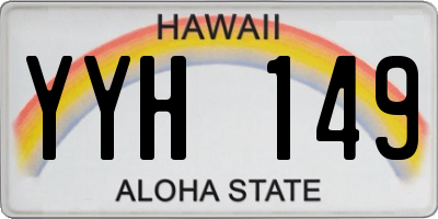 HI license plate YYH149