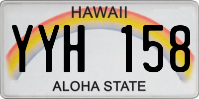 HI license plate YYH158
