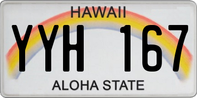 HI license plate YYH167
