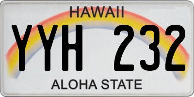 HI license plate YYH232