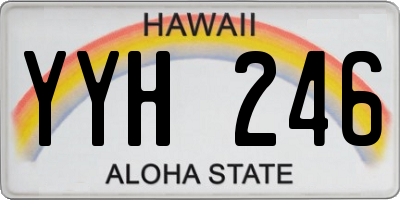 HI license plate YYH246