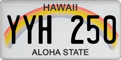HI license plate YYH250
