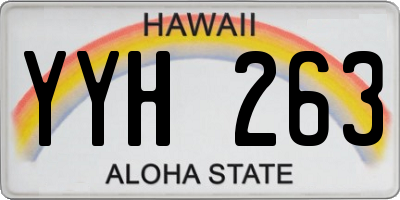 HI license plate YYH263