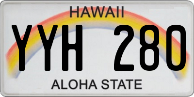 HI license plate YYH280
