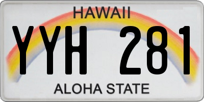 HI license plate YYH281