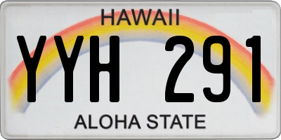 HI license plate YYH291
