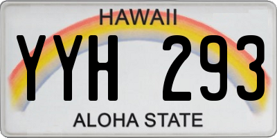 HI license plate YYH293