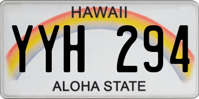 HI license plate YYH294