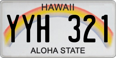 HI license plate YYH321