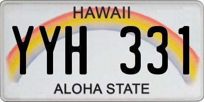 HI license plate YYH331