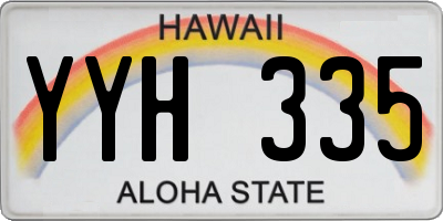 HI license plate YYH335