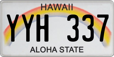 HI license plate YYH337