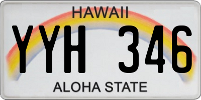 HI license plate YYH346