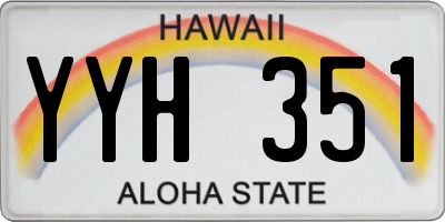 HI license plate YYH351