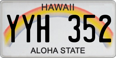HI license plate YYH352