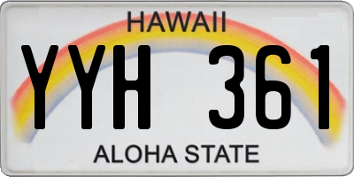 HI license plate YYH361