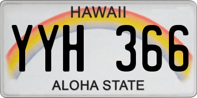HI license plate YYH366