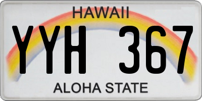 HI license plate YYH367