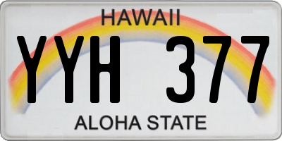 HI license plate YYH377