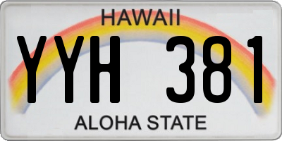 HI license plate YYH381