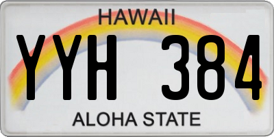 HI license plate YYH384