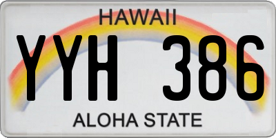 HI license plate YYH386