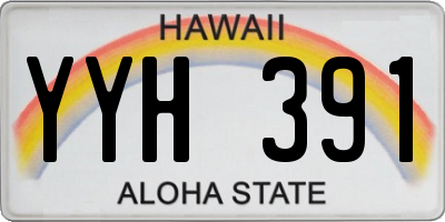 HI license plate YYH391