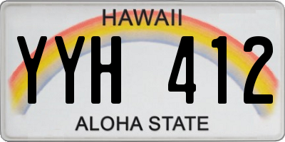 HI license plate YYH412