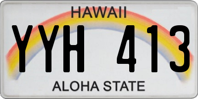 HI license plate YYH413
