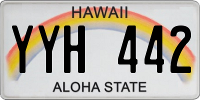 HI license plate YYH442