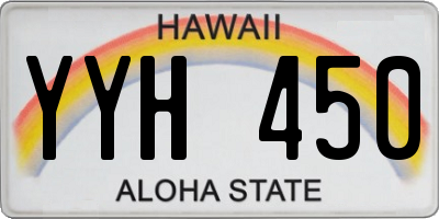HI license plate YYH450