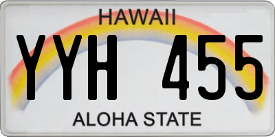 HI license plate YYH455