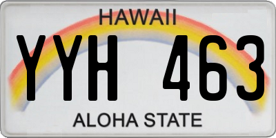 HI license plate YYH463