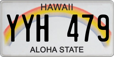 HI license plate YYH479