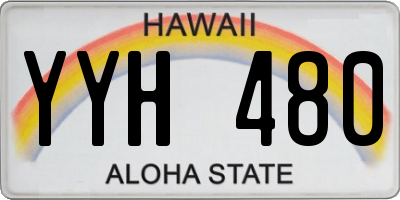 HI license plate YYH480
