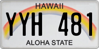 HI license plate YYH481