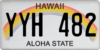 HI license plate YYH482