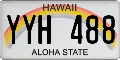HI license plate YYH488