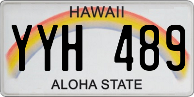 HI license plate YYH489