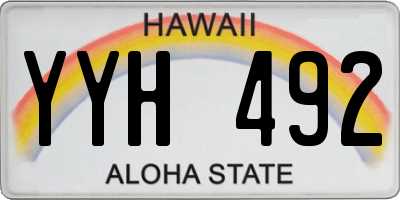 HI license plate YYH492