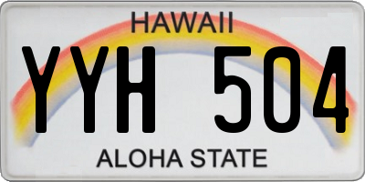 HI license plate YYH504