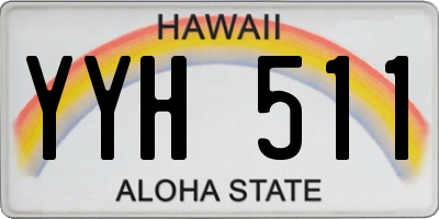 HI license plate YYH511