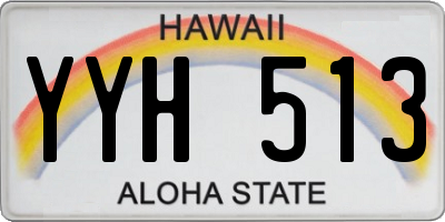 HI license plate YYH513