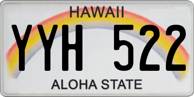 HI license plate YYH522