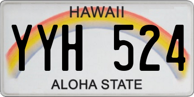 HI license plate YYH524