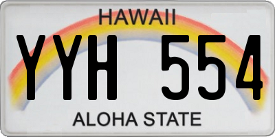 HI license plate YYH554